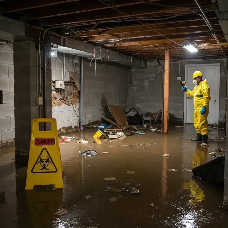 Flooded Basement Electrical Hazard in Priceville, AL Property